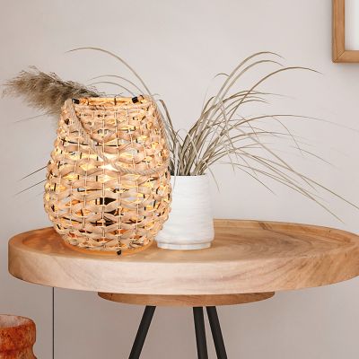 Rattan Tischleuchte Braun, Lycke, mit Schalter