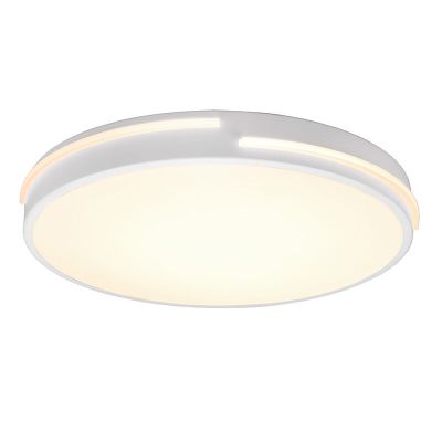Weiße Deckenlampe Modern, Fadi, 24W, warm- bis kaltweiß einstellbare LED, mit Fernbedienung
