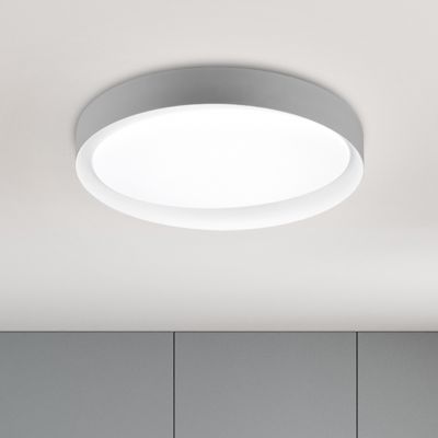 Graue Deckenlampe Modern, Joas, 24W, warm- bis kaltweiß einstellbare LED, mit Fernbedienung