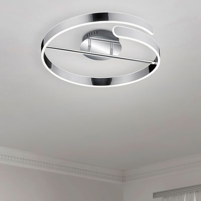 Chrom Deckenlampe Design, Resy, 37W, 4000K LED, 3-stufig dimmbar