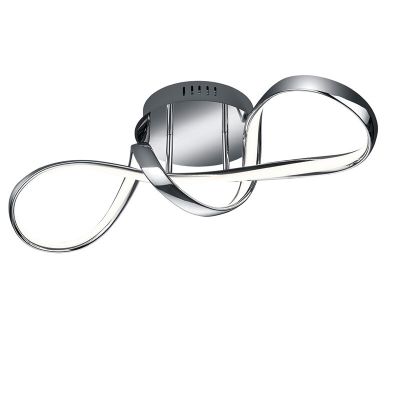 Chrom Deckenleuchte Design, Renso, 28W, 4000K LED, 3-stufig dimmbar