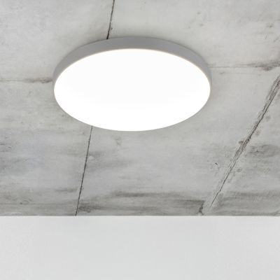 Graue Deckenlampe Kunststoff, Sharde, 18W, 4000K LED, IP44