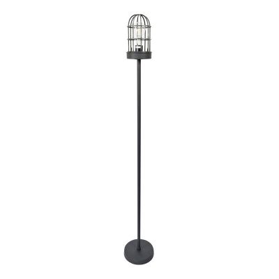 Industrielle Stehlampe Schwarz, Nova, mit Schalter