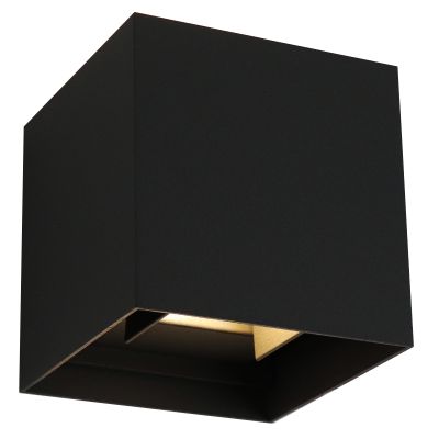 Moderne Up down Wandleuchte Schwarz, Binari, 6W, 2700K LED, IP65
