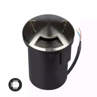 Moderne Bodeneinbaustrahler außen Silber, Marcus, IP67
