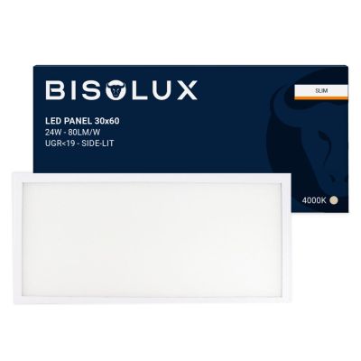 Bisolux LED Panel 60x30 - 24W - 4000K - UGR<19 - Side-lit