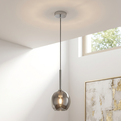 Design Pendelleuchte Chrom, Gwendolynn