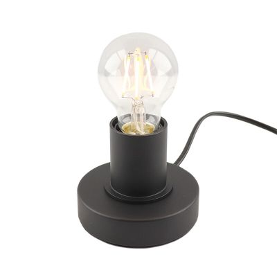 Moderne Tischlampe ohne Schirm Schwarz, Rika, mit Schalter