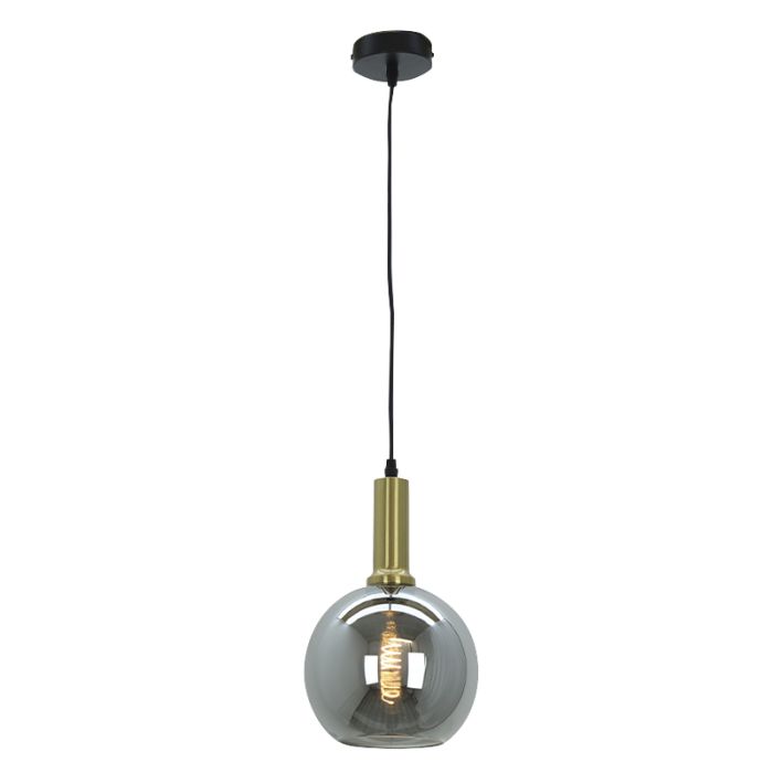Aluminium Pendelleuchte ohne Schirm Gold, Rika