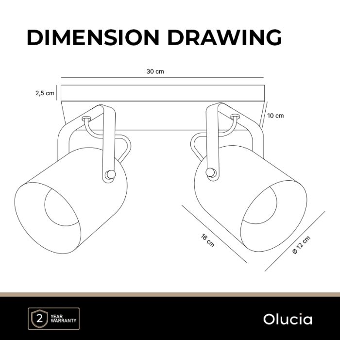 Design Deckenstrahler Grau, Clyde