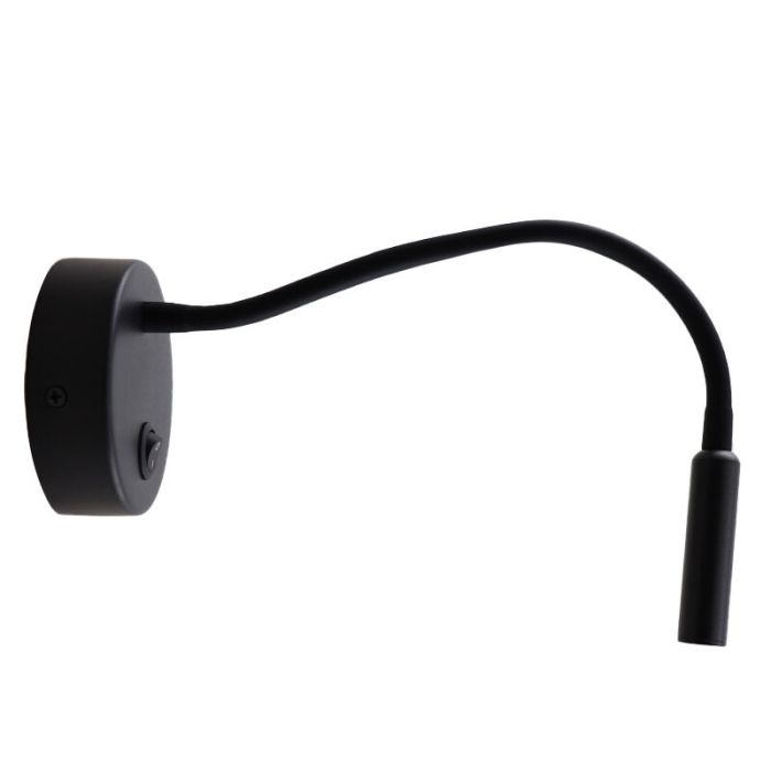 Moderne Bettlampe Schwarz, Fiona, mit Schalter