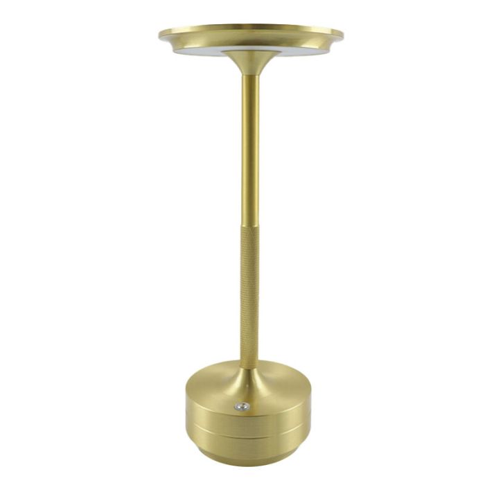 Moderne aufladbare Tischlampe Gold, Arvind, 3W, warm- bis kaltweiß einstellbare LED, mit Schalter