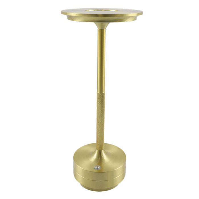 Moderne aufladbare Tischlampe Gold, Arvind, 3W, warm- bis kaltweiß einstellbare LED, mit Schalter