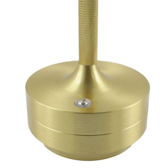 Moderne aufladbare Tischlampe Gold, Arvind, 3W, warm- bis kaltweiß einstellbare LED, mit Schalter