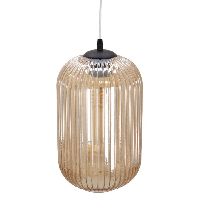 Retro Pendelleuchte Bernstein, Charlois