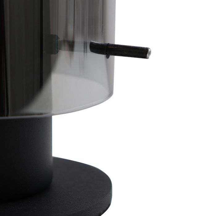 Design Tischleuchte Grau, Dilaram, mit Schalter
