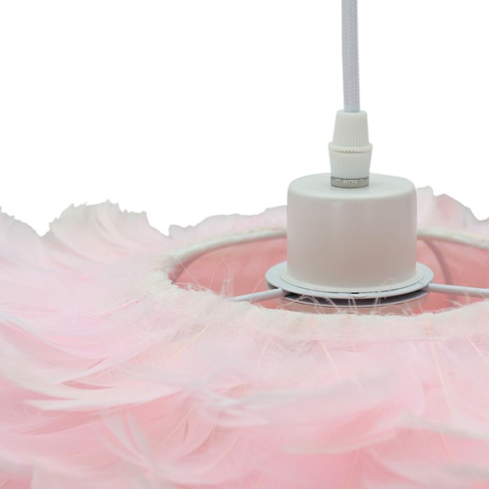 Stoff Pendelleuchte Rosa, Suzie