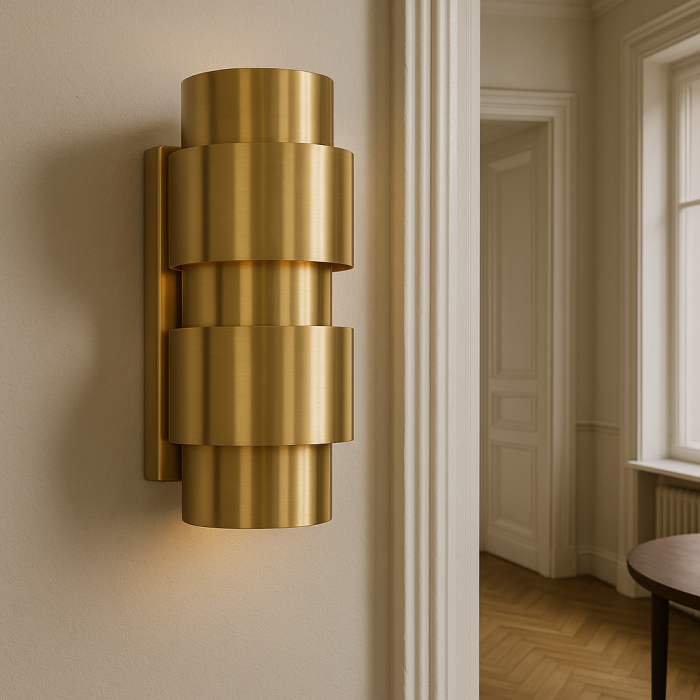 Moderne Wandleuchte Messing, Ludo