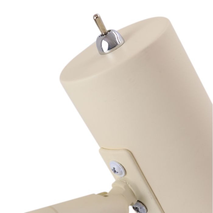 Moderne Stehlampe Beige, Carlos, mit Schalter
