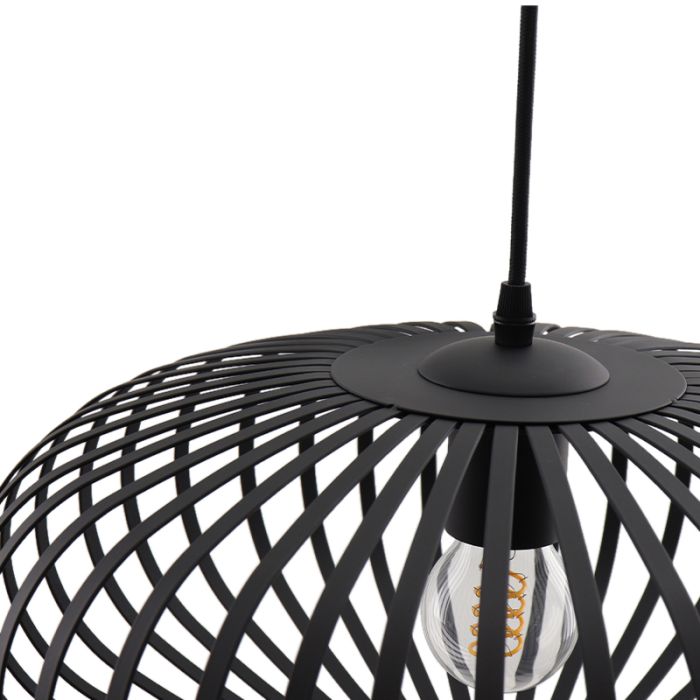 Industrielle Pendelleuchte Lieve, schwarz, Metall