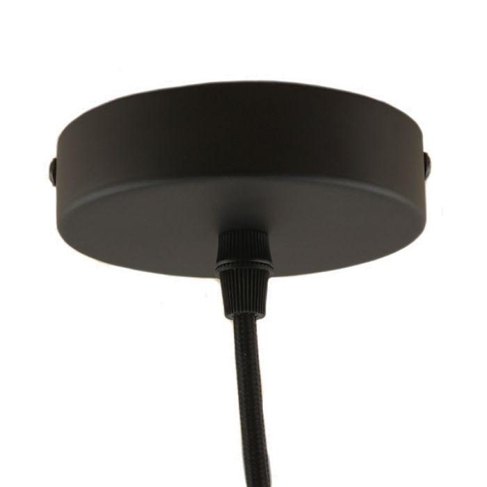 Industrielle Pendelleuchte Lieve, schwarz, Metall