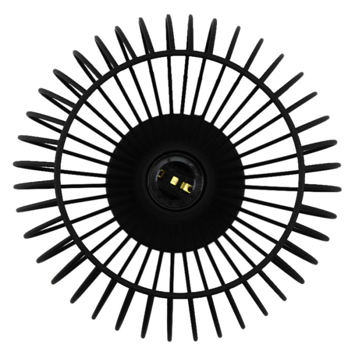 Industrielle Deckenleuchte Wiro, schwarz, Metall