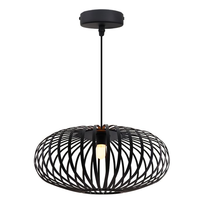 Industrielle Badezimmer Pendelleuchte Schwarz, Lieve, IP44