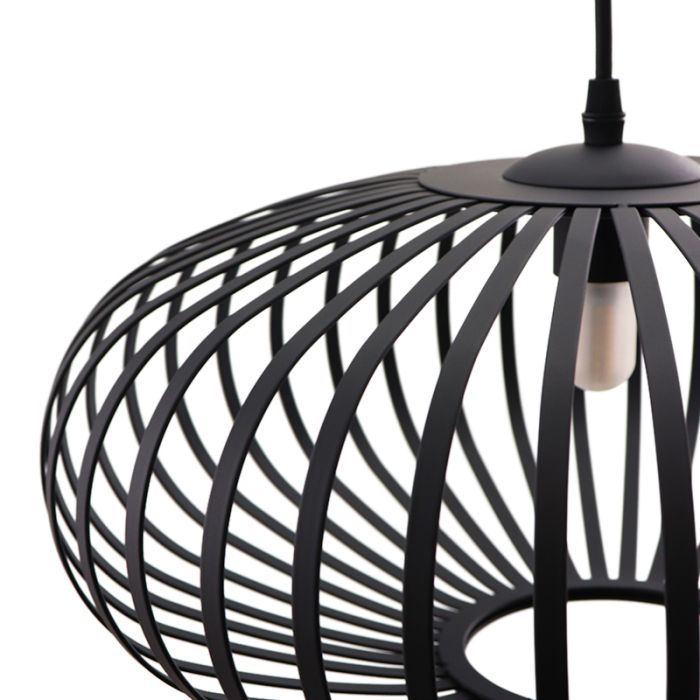 Industrielle Badezimmer Pendelleuchte Schwarz, Lieve, IP44