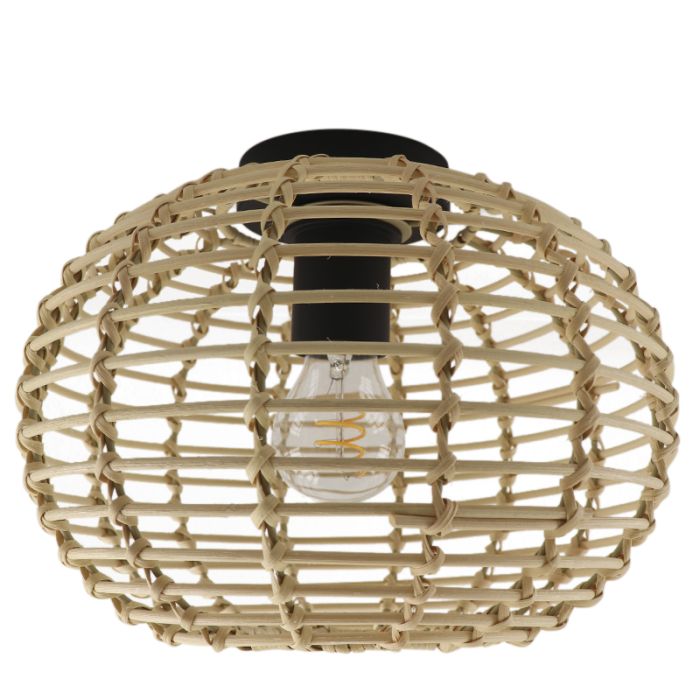 Rattan Deckenleuchte Braun, Roza