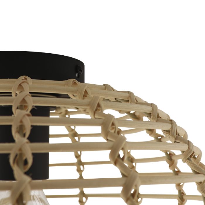 Rattan Deckenleuchte Braun, Roza