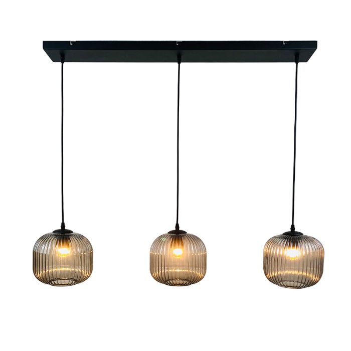 Retro Pendelleuchte Grau, Charlois