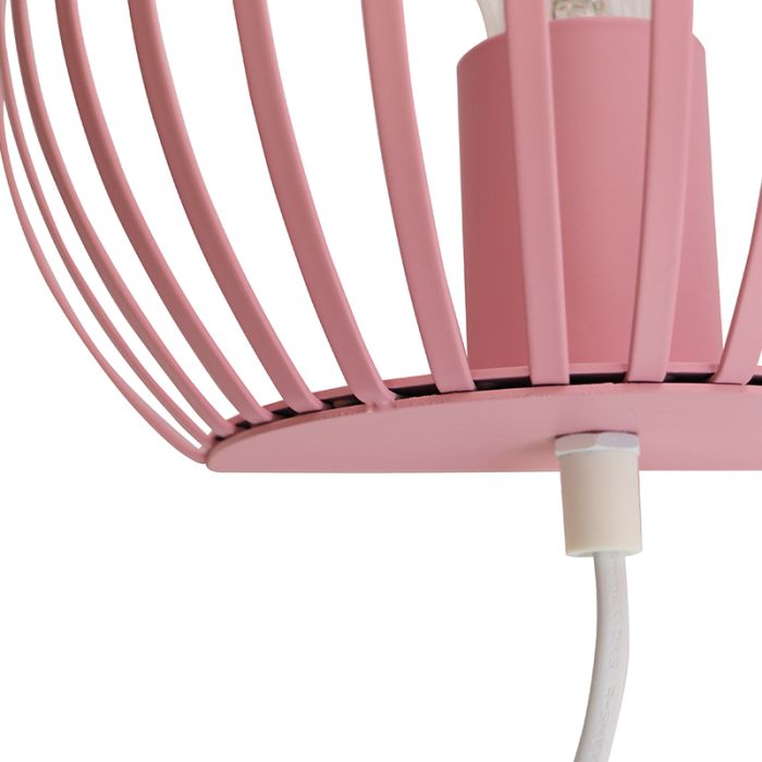Industrielle Wandleuchte Rosa, Lieve, mit Schalter