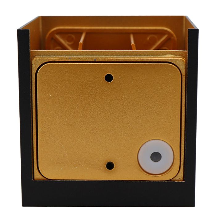 Up down Wandleuchte Schwarz und Gold, Dion, 6W, 2700K LED, IP65