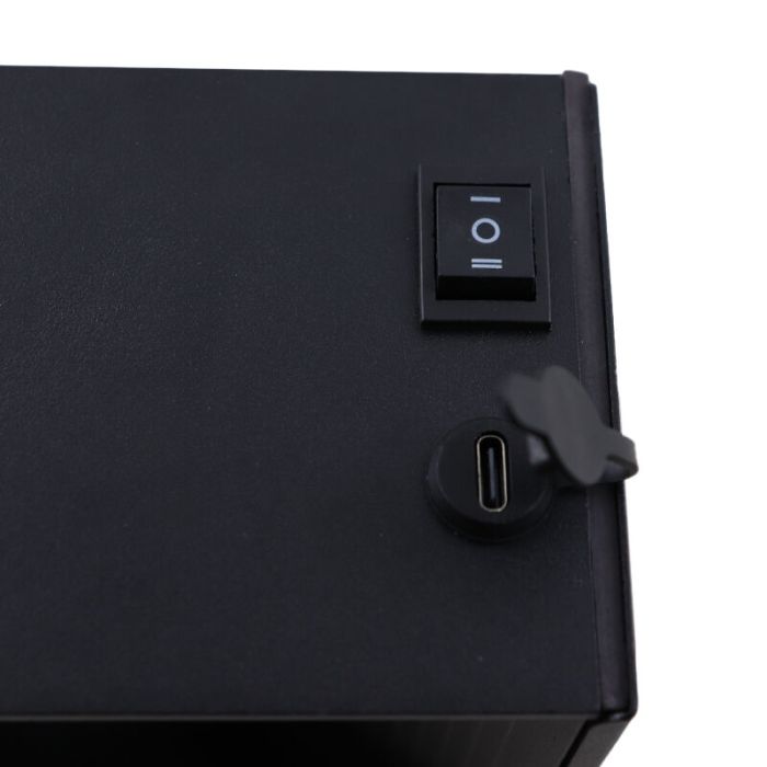 Aufladbare Up down Wandleuchte Schwarz, Dion, 1W, 2700K LED, IP44, Bewegungssensor