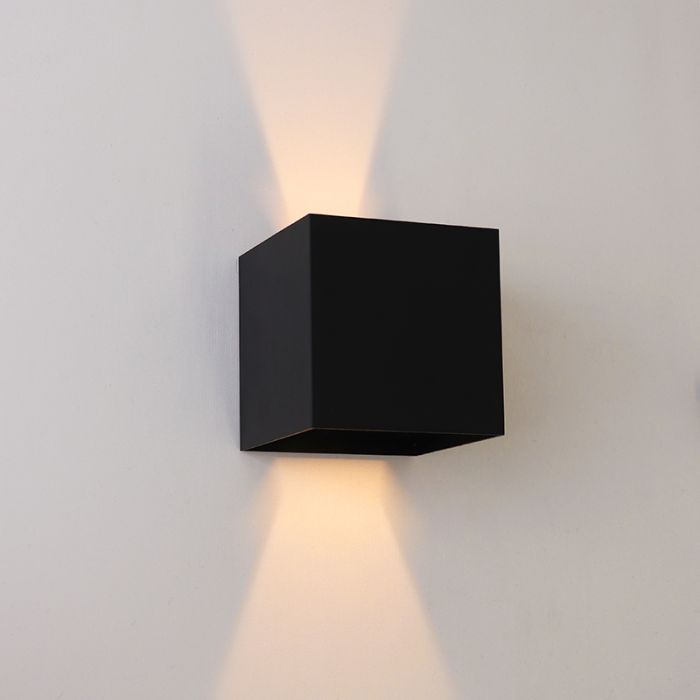 Moderne aufladbare Wandleuchte Schwarz, Dion, 1W, 2700K LED, IP44