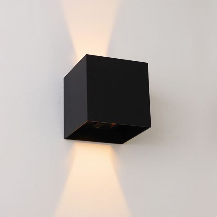 Moderne aufladbare Wandleuchte Schwarz, Dion, 1W, 2700K LED, IP44