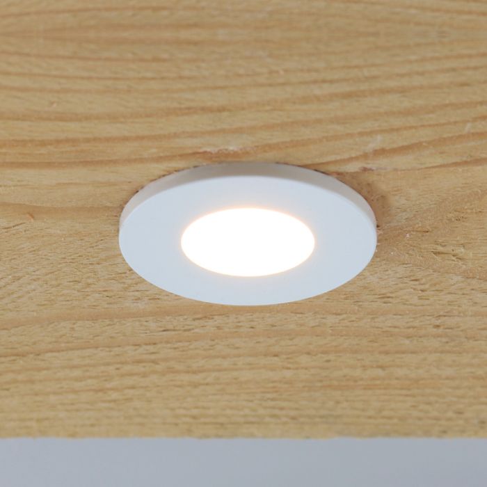 Weiße Terassenüberdachung Beleuchtung Dico, IP65, dimbar