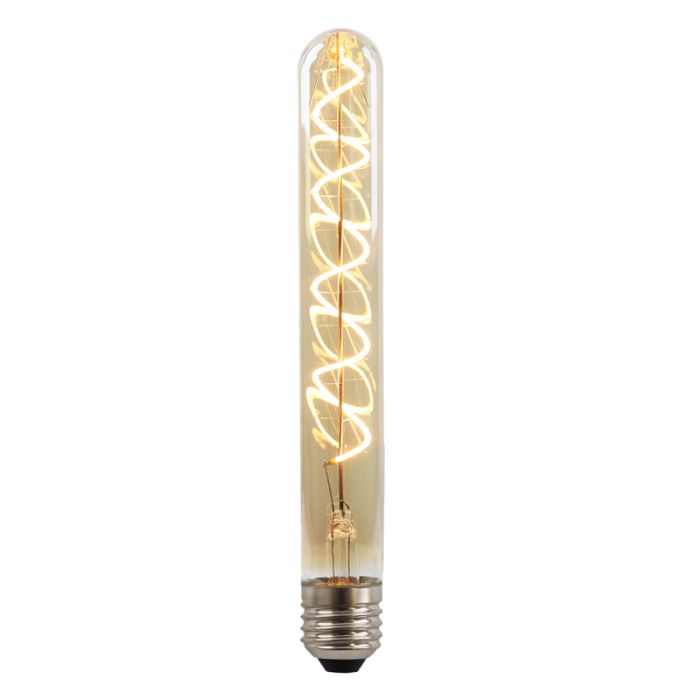 Dimmbare Olucia E27 LED-Röhrenlampe Damien, Bernstein, 4W, 2200K