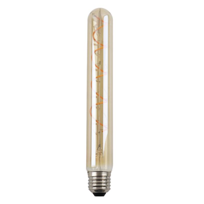 Dimmbare Olucia E27 LED-Röhrenlampe Damien, Bernstein, 4W, 2200K