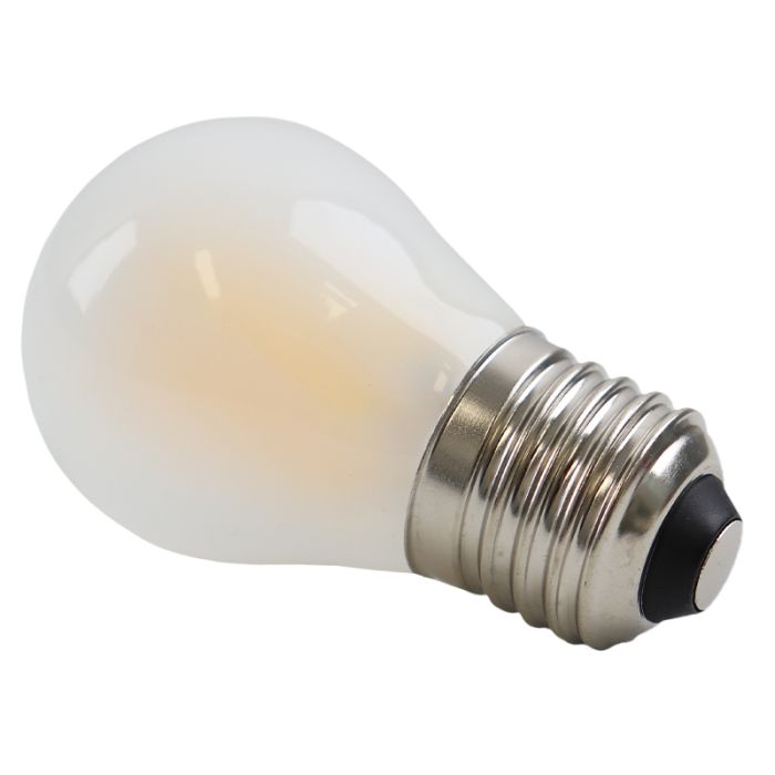 Dimmbare Olucia E27 LED-Filament Lampe Carel, P45, 5W, 2700K