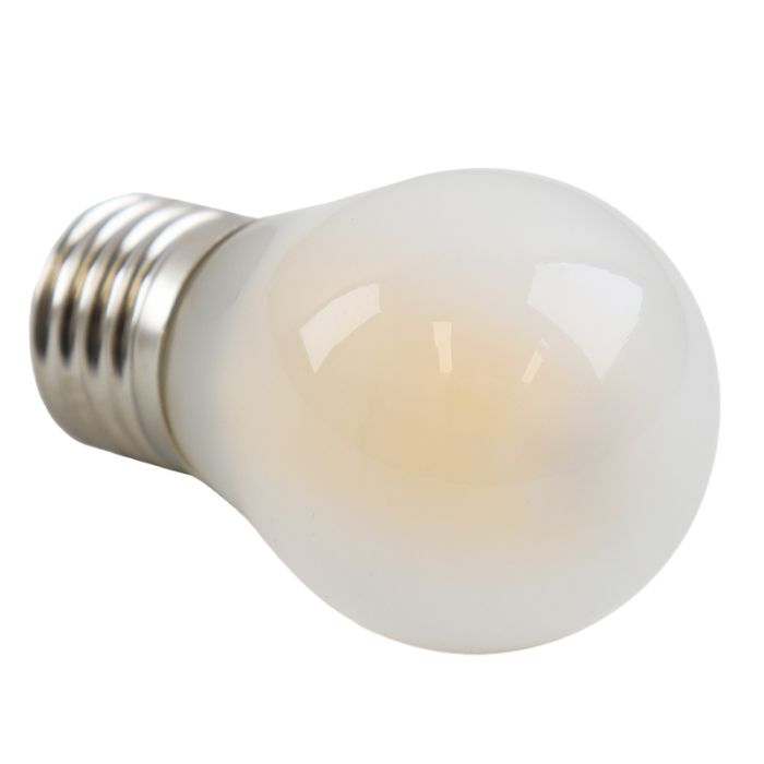 Dimmbare Olucia E27 LED-Filament Lampe Carel, P45, 5W, 2700K