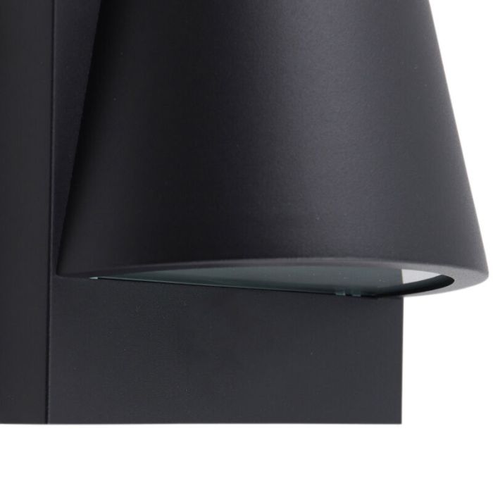 Moderne Außen Wandleuchte mit Dämmerungsmelder Schwarz, Luana, IP43