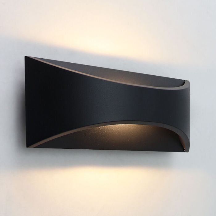 Moderne Außenleuchte Schwarz, Thuy, 6W, 3000K LED, IP65