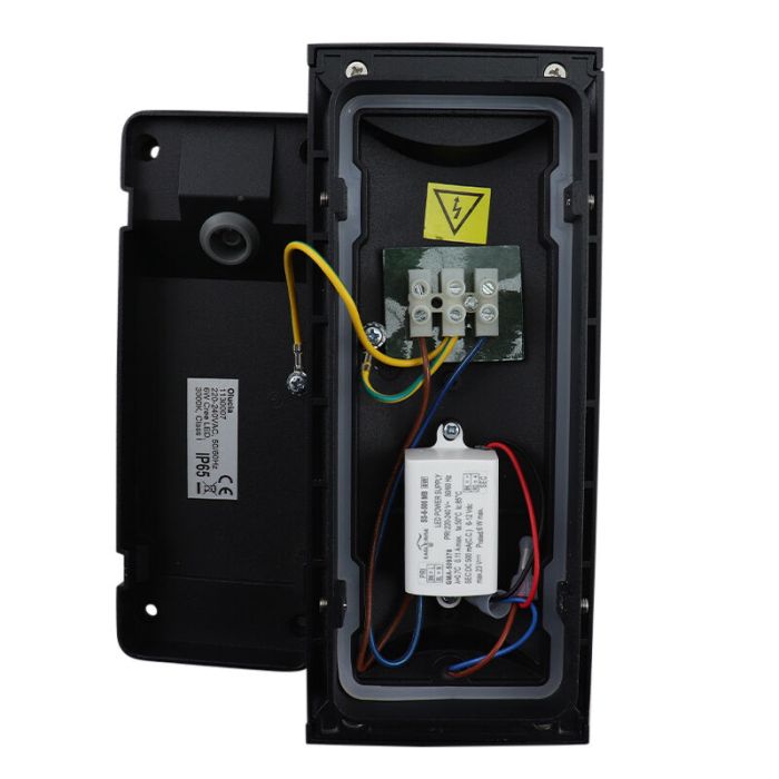 Moderne Außenleuchte Schwarz, Thuy, 6W, 3000K LED, IP65