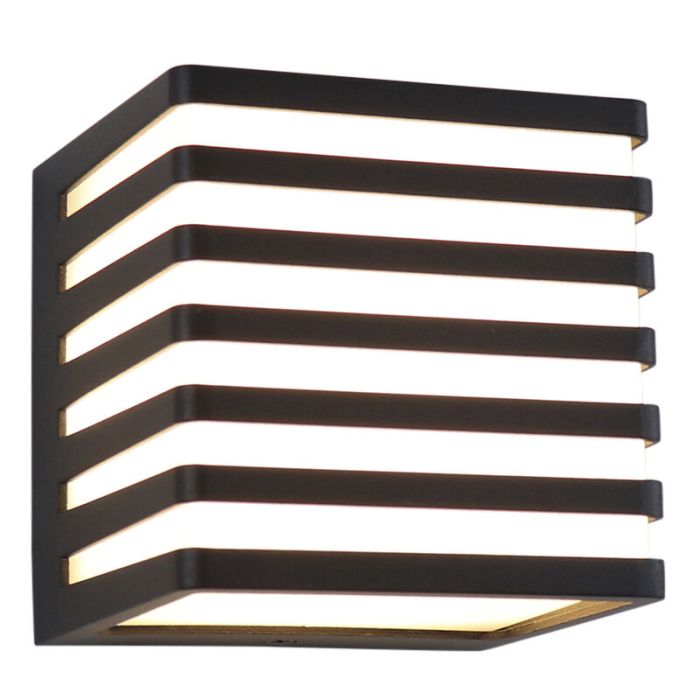 Moderne Außenleuchte Schwarz, Lenny, 9W, 3000K LED, IP54