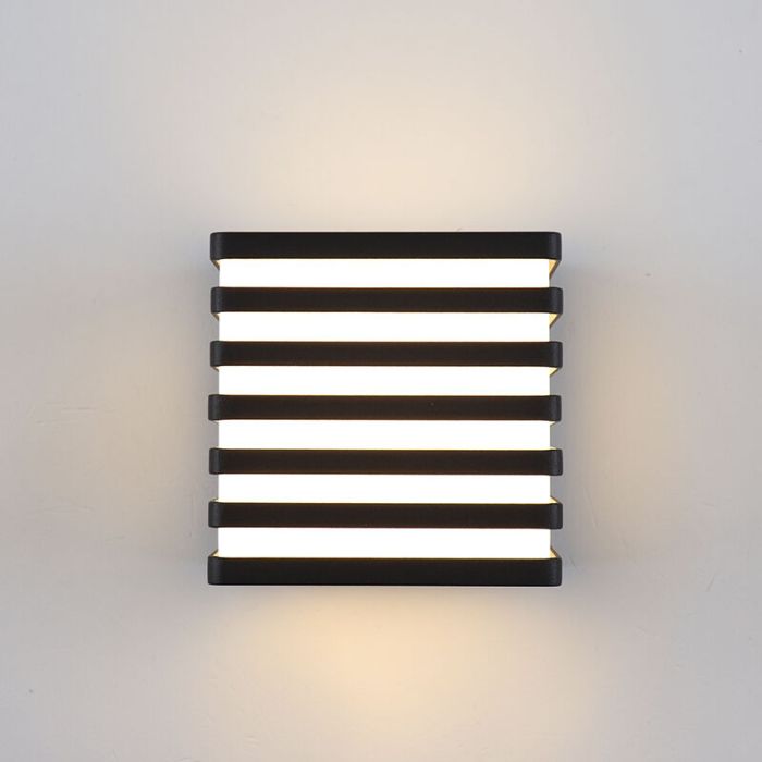 Moderne Außenleuchte Schwarz, Lenny, 9W, 3000K LED, IP54