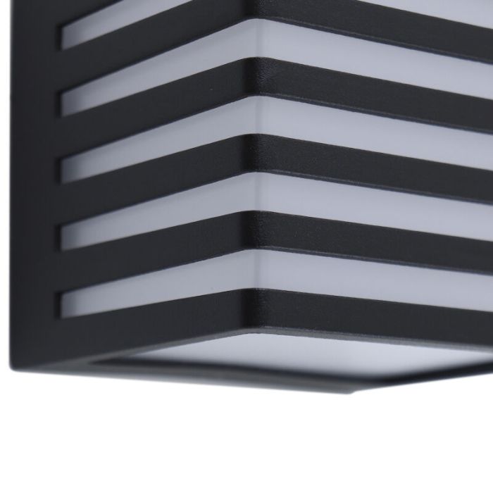 Moderne Außenleuchte Schwarz, Lenny, 9W, 3000K LED, IP54