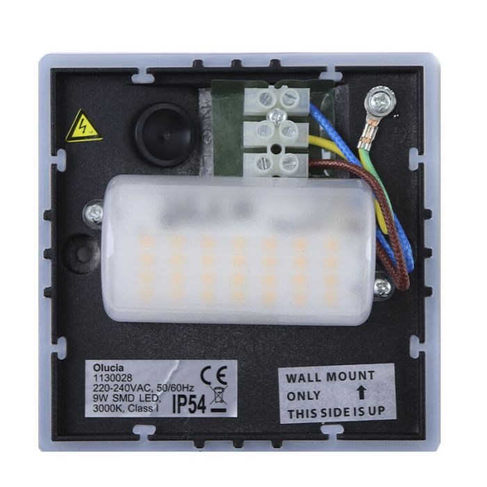Moderne Außenleuchte Schwarz, Lenny, 9W, 3000K LED, IP54