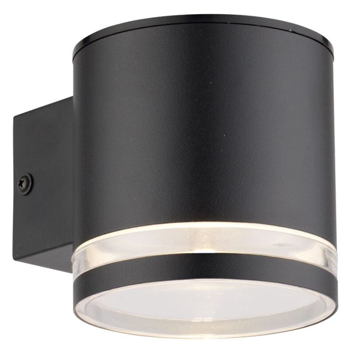 Moderne Solar Außen Wandleuchte Schwarz, Tommy, 1W, 2700K LED, IP54