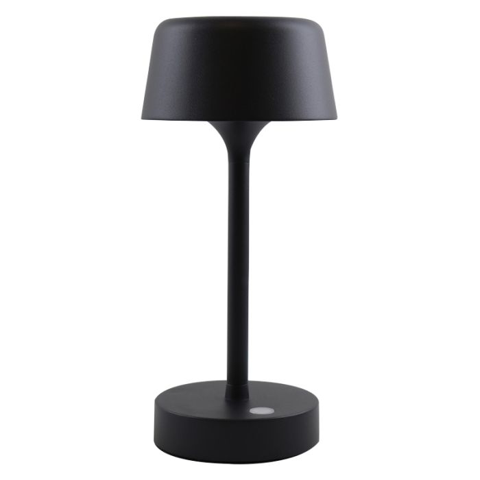 Moderne Außen Tischleuchte Schwarz, Emily, 3W, 3000K LED, IP44, 3-stufig dimmbar